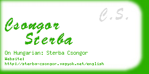 csongor sterba business card